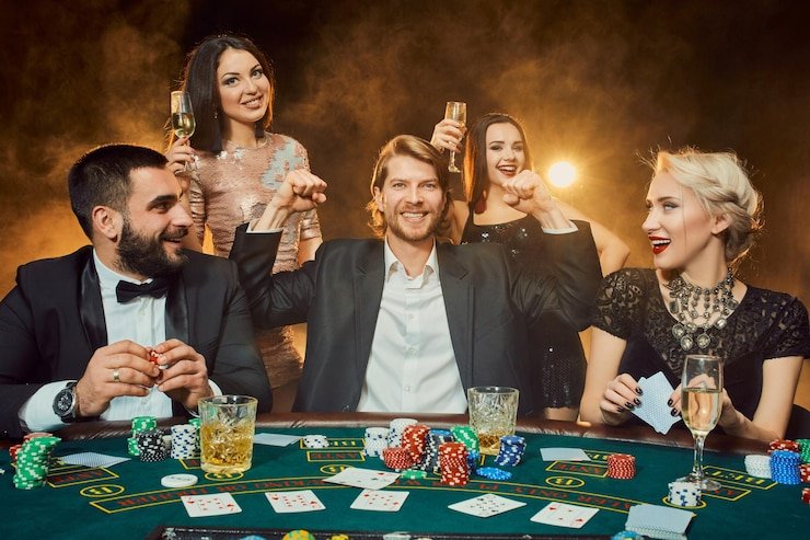 Meja blackjack Playtech dengan dealer profesional